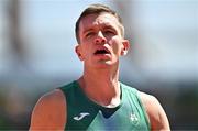 17 July 2022; Chris O'Donnell of Ireland after finishing fourth in his men's 400m heat during day three of the World Athletics Championships at Hayward Field in Eugene, Oregon, USA. Photo by Sam Barnes/Sportsfile