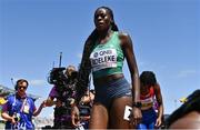 17 July 2022; Rhasidat Adeleke of Ireland after finishing second in her women's 400m heat during day three of the World Athletics Championships at Hayward Field in Eugene, Oregon, USA. Photo by Sam Barnes/Sportsfile