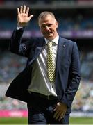 17 July 2022; Frank Lohan of the Clare 1995 & 1997 All-Ireland winning Jubilee teams as the team are honoured before the GAA Hurling All-Ireland Senior Championship Final match between Kilkenny and Limerick at Croke Park in Dublin. Photo by Seb Daly/Sportsfile