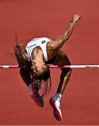 17 July 2022; Nafissatou Thiam of Belgium competing in the high jump of the women's heptathlon during day three of the World Athletics Championships at Hayward Field in Eugene, Oregon, USA. Photo by Sam Barnes/Sportsfile