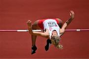 17 July 2022; Adrianna Sulek of Poland competing in the high jump of the women's heptathlon during day three of the World Athletics Championships at Hayward Field in Eugene, Oregon, USA. Photo by Sam Barnes/Sportsfile