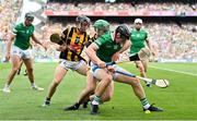 17 July 2022; Peter Casey of Limerick in action against Tommy Walsh of Kilkenny during the GAA Hurling All-Ireland Senior Championship Final match between Kilkenny and Limerick at Croke Park in Dublin. Photo by Seb Daly/Sportsfile