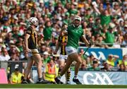17 July 2022; Kyle Hayes of Limerick celebrates scoring a point during the GAA Hurling All-Ireland Senior Championship Final match between Kilkenny and Limerick at Croke Park in Dublin. Photo by Seb Daly/Sportsfile