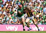 17 July 2022; TJ Reid of Kilkenny in action against Barry Nash of Limerick during the GAA Hurling All-Ireland Senior Championship Final match between Kilkenny and Limerick at Croke Park in Dublin. Photo by Seb Daly/Sportsfile