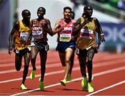 17 July 2022; Joshua Cheptegei of Uganda, right,  on his way to winning the men's 10,000m final during day three of the World Athletics Championships at Hayward Field in Eugene, Oregon, USA. Photo by Sam Barnes/Sportsfile
