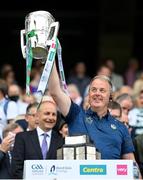 17 July 2022; Limerick selector Alan Cunningham lifts the Liam MacCarthy Cup after the GAA Hurling All-Ireland Senior Championship Final match between Kilkenny and Limerick at Croke Park in Dublin. Photo by Stephen McCarthy/Sportsfile
