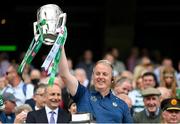 17 July 2022; Limerick selector Alan Cunningham lifts the Liam MacCarthy Cup after the GAA Hurling All-Ireland Senior Championship Final match between Kilkenny and Limerick at Croke Park in Dublin. Photo by Stephen McCarthy/Sportsfile