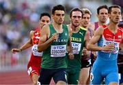 17 July 2022; Andrew Coscoran of Ireland, left, on his way to finishing 12th in his men's 1500m semi-finals during day three of the World Athletics Championships at Hayward Field in Eugene, Oregon, USA. Photo by Sam Barnes/Sportsfile