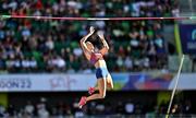 17 July 2022; Katie Nageotte of USA competes in the women's pole vault final during day three of the World Athletics Championships at Hayward Field in Eugene, Oregon, USA. Photo by Sam Barnes/Sportsfile