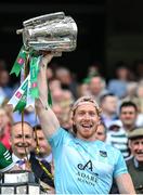 17 July 2022; Injured Limerick hurler Cian Lynch lifts the Liam MacCarthy Cup after the GAA Hurling All-Ireland Senior Championship Final match between Kilkenny and Limerick at Croke Park in Dublin. Photo by Stephen McCarthy/Sportsfile