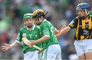 17 July 2022; INTO Cumann na mBunscol GAA Respect Exhibition Go Games at half-time of the GAA All-Ireland Senior Hurling Championship Final match between Kilkenny and Limerick at Croke Park in Dublin. Photo by Ramsey Cardy/Sportsfile