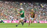 17 July 2022; Aaron Gillane of Limerick during the GAA Hurling All-Ireland Senior Championship Final match between Kilkenny and Limerick at Croke Park in Dublin. Photo by Ramsey Cardy/Sportsfile