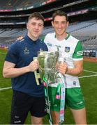 17 July 2022; Fergal O'Connor and Limerick goalkeeper Nickie Quaid with the Liam MacCarthy Cup after the GAA Hurling All-Ireland Senior Championship Final match between Kilkenny and Limerick at Croke Park in Dublin. Photo by Ray McManus/Sportsfile