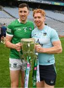 17 July 2022; Diarmaid Byrnes and Cian Lynch of Limerick with the Liam MacCarthy Cup after the GAA Hurling All-Ireland Senior Championship Final match between Kilkenny and Limerick at Croke Park in Dublin. Photo by Ray McManus/Sportsfile