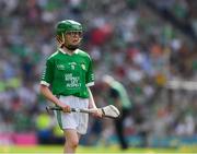 17 July 2022; Molly Watson, St Patrick’s Ballygalget, representing Limerick, during the INTO Cumann na mBunscol GAA Respect Exhibition Go Games at half-time of the GAA All-Ireland Senior Hurling Championship Final match between Kilkenny and Limerick at Croke Park in Dublin. Photo by Ray McManus/Sportsfile