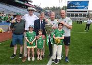 17 July 2022; Limerick sponsor JP McManus with kitman Ger O'Connell and team logistics manager Éibhear O'Dea during the GAA Hurling All-Ireland Senior Championship Final match between Kilkenny and Limerick at Croke Park in Dublin. Photo by Ramsey Cardy/Sportsfile