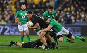 16 July 2022; Codie Taylor of New Zealand is tackled by Peter O’Mahony of Ireland during the Steinlager Series match between the New Zealand and Ireland at Sky Stadium in Wellington, New Zealand. Photo by Brendan Moran/Sportsfile