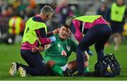 16 July 2022; Tadhg Furlong of Ireland receives medical treatment during the Steinlager Series match between the New Zealand and Ireland at Sky Stadium in Wellington, New Zealand. Photo by Brendan Moran/Sportsfile