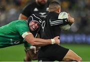 16 July 2022; James Ryan of Ireland tacles Aaron Smith of New Zealand during the Steinlager Series match between the New Zealand and Ireland at Sky Stadium in Wellington, New Zealand. Photo by Brendan Moran/Sportsfile