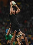 16 July 2022; Sam Whitelock of New Zealand during the Steinlager Series match between the New Zealand and Ireland at Sky Stadium in Wellington, New Zealand. Photo by Brendan Moran/Sportsfile