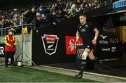 16 July 2022; Jordie Barrett of New Zealand runs onto the pitch before the Steinlager Series match between the New Zealand and Ireland at Sky Stadium in Wellington, New Zealand. Photo by Brendan Moran/Sportsfile
