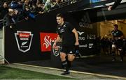 16 July 2022; Will Jordan of New Zealand runs onto the pitch before the Steinlager Series match between the New Zealand and Ireland at Sky Stadium in Wellington, New Zealand. Photo by Brendan Moran/Sportsfile