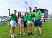 18 July 2022; Limerick supporter, from left, Imelda McMahon, Molly Dillon, Anita McMahon, Adrian McMahon and Jimmy McMahon, from Pallasgreen, during the homecoming celebrations of the All-Ireland Senior Hurling Champions Limerick at TUS Gaelic Grounds in Limerick. Photo by Piaras Ó Mídheach/Sportsfile