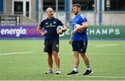 19 July 2022; Senior coach Stuart Lancaster and contact skills coach Sean O'Brien during a Leinster rugby training session at Energia Park in Dublin. Photo by Harry Murphy/Sportsfile