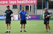 19 July 2022; Leinster coaches, from left, head coach Leo Cullen, contact skills coach Sean O'Brien and senior coach Stuart Lancaster during a Leinster rugby training session at Energia Park in Dublin. Photo by Harry Murphy/Sportsfile