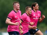 19 July 2022; Leinster players, from left, Sean O'Brien, John McKee and Alex Soroka during a Leinster rugby training session at Energia Park in Dublin. Photo by Harry Murphy/Sportsfile