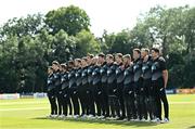 18 July 2022; The New Zealand team before the Men's T20 International match between Ireland and New Zealand at Stormont in Belfast. Photo by Ramsey Cardy/Sportsfile