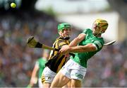 17 July 2022; Dan Morrissey of Limerick and Eoin Cody of Kilkenny during the GAA Hurling All-Ireland Senior Championship Final match between Kilkenny and Limerick at Croke Park in Dublin. Photo by Stephen McCarthy/Sportsfile