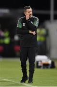 19 July 2022; Shamrock Rovers manager Stephen Bradley during the UEFA Champions League 2022/23 Second Qualifying Round First Leg match between Ludogorets and Shamrock Rovers at Huvepharma Arena in Razgrad, Bulgaria. Photo by Alex Nicodim/Sportsfile