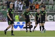 19 July 2022; Shamrock Rovers players after the UEFA Champions League 2022/23 Second Qualifying Round First Leg match between Ludogorets and Shamrock Rovers at Huvepharma Arena in Razgrad, Bulgaria. Photo by Alex Nicodim/Sportsfile