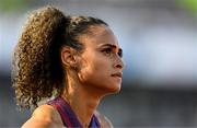 19 July 2022; Sydney McLaughlin of United States after winning her Women's 400m Hurdles heats during day five of the World Athletics Championships at Hayward Field in Eugene, Oregon, USA. Photo by Sam Barnes/Sportsfile