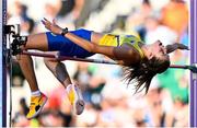 19 July 2022; Yaroslava Mahuchikh of Ukraine makes a clearance in the Women's High Jump final during day five of the World Athletics Championships at Hayward Field in Eugene, Oregon, USA. Photo by Sam Barnes/Sportsfile