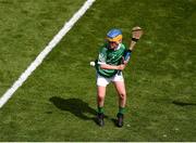 17 July 2022; Cian Boylan, Diffreen N.S., Diffreen, Leitrim, representing Limerick, during the INTO Cumann na mBunscol GAA Respect Exhibition Go Games at half-time of the GAA All-Ireland Senior Hurling Championship Final match between Kilkenny and Limerick at Croke Park in Dublin. Photo by Daire Brennan/Sportsfile