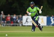 20 July 2022; Paul Stirling of Ireland makes a run as his bat breaks after playing a shot during the Men's T20 International match between Ireland and New Zealand at Stormont in Belfast. Photo by Seb Daly/Sportsfile