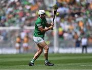 17 July 2022; Aaron Gillane of Limerick takes a free during the GAA Hurling All-Ireland Senior Championship Final match between Kilkenny and Limerick at Croke Park in Dublin. Photo by Piaras Ó Mídheach/Sportsfile
