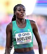 20 July 2022; Rhasidat Adeleke of Ireland after finishing fourth in the Women's 400m Semi-final during day six of the World Athletics Championships at Hayward Field in Eugene, Oregon, USA. Photo by Sam Barnes/Sportsfile