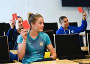 21 July 2022; Athlone Town football player Emily Corbett during the #NoRefNoGame training programme at the FAI headquarters in Abbotstown, Dublin. Photo by David Fitzgerald/Sportsfile
