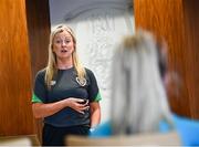 21 July 2022; Paula Brady, National Referees Committee, during the #NoRefNoGame training programme at the FAI headquarters in Abbotstown, Dublin. Photo by David Fitzgerald/Sportsfile