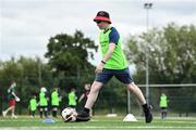 21 July 2022; Participant Aaron O'Reilly during the Football For All Summer Soccer School at St Patrick's Boys AFC in Carlow. Photo by Seb Daly/Sportsfile