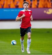 21 July 2022; Niall Morahan of Sligo Rovers warms up during the UEFA Europa Conference League 2022/23 Second Qualifying Round First Leg match between Motherwell and Sligo Rovers at Fir Park in Motherwell, Scotland. Photo by Roddy Scott/Sportsfile
