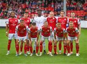 21 July 2022; The St Patrick's Athletic team before the UEFA Europa Conference League 2022/23 Second Qualifying Round First Leg match between St Patrick's Athletic and NS Mura at Richmond Park in Dublin. Photo by Stephen McCarthy/Sportsfile