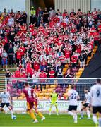 21 July 2022; A general view of Sligo Rovers fans during the UEFA Europa Conference League 2022/23 Second Qualifying Round First Leg match between Motherwell and Sligo Rovers at Fir Park in Motherwell, Scotland. Photo by Roddy Scott/Sportsfile