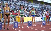 21 July 2022; Louise Shanahan of Ireland, second from left, before the Women's 800m heats during day seven of the World Athletics Championships at Hayward Field in Eugene, Oregon, USA. Photo by Sam Barnes/Sportsfile