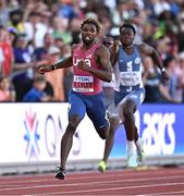 21 July 2022; Noah Lyles of USA on the way to winning the Men's 200m final during day seven of the World Athletics Championships at Hayward Field in Eugene, Oregon, USA. Photo by Sam Barnes/Sportsfile
