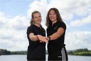 22 July 2022; Irish rowers, from left, Emily Heagerty and Tara Hanlon during the Rowing Ireland Whoop Sponsorship Launch at the National Rowing Centre in Cork. Photo by Eóin Noonan/Sportsfile