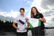 22 July 2022; Irish rowers Fintan McCarthy and Tara Hanlon during the Rowing Ireland Whoop Sponsorship Launch at the National Rowing Centre in Cork. Photo by Eóin Noonan/Sportsfile